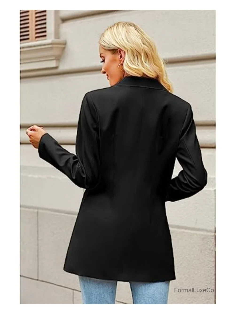 Women's Blazer Business Casual Long Sleeve Work Office Lapel Pockets